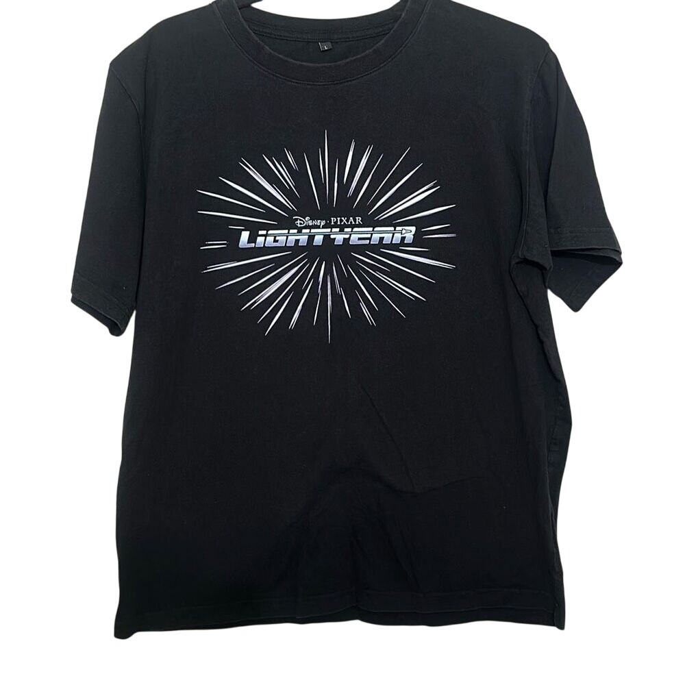 Mens Black‎ Disney Pixar Lightyear Sunburst Crew Neck Short Sleeve T-Shirt Large